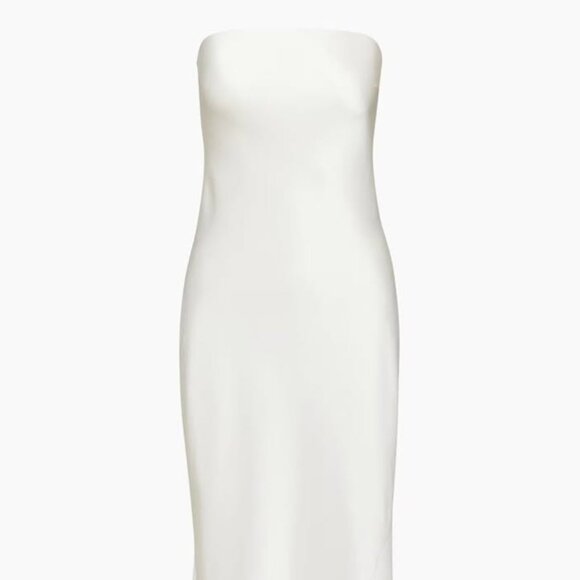 Wilfred Charmaine Satin Dress in Light Birch - Picture 1 of 5